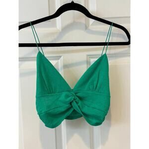 Urban Outfitters Women's Green Crop-top size medium